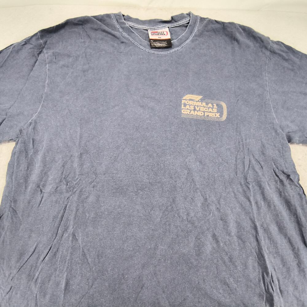 Formula 1 Crew Neck Short Sleeve T Shirt Mens Size Extra Large XL Blue